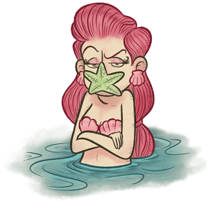 silenced mermaid from sound of sirens party game