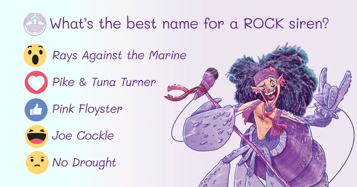 poll best name for musical siren mermaid for a party game rock